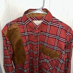 Southern Point Co The Shooting Shirt Mens Red Plaid Flannel Button Up Size Small